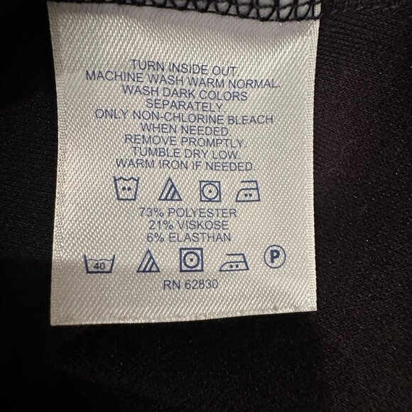 Lands End Black A-Line Dress S 3/4 Sleeve Polyester/Viscose/Elastane - Picture 6 of 8